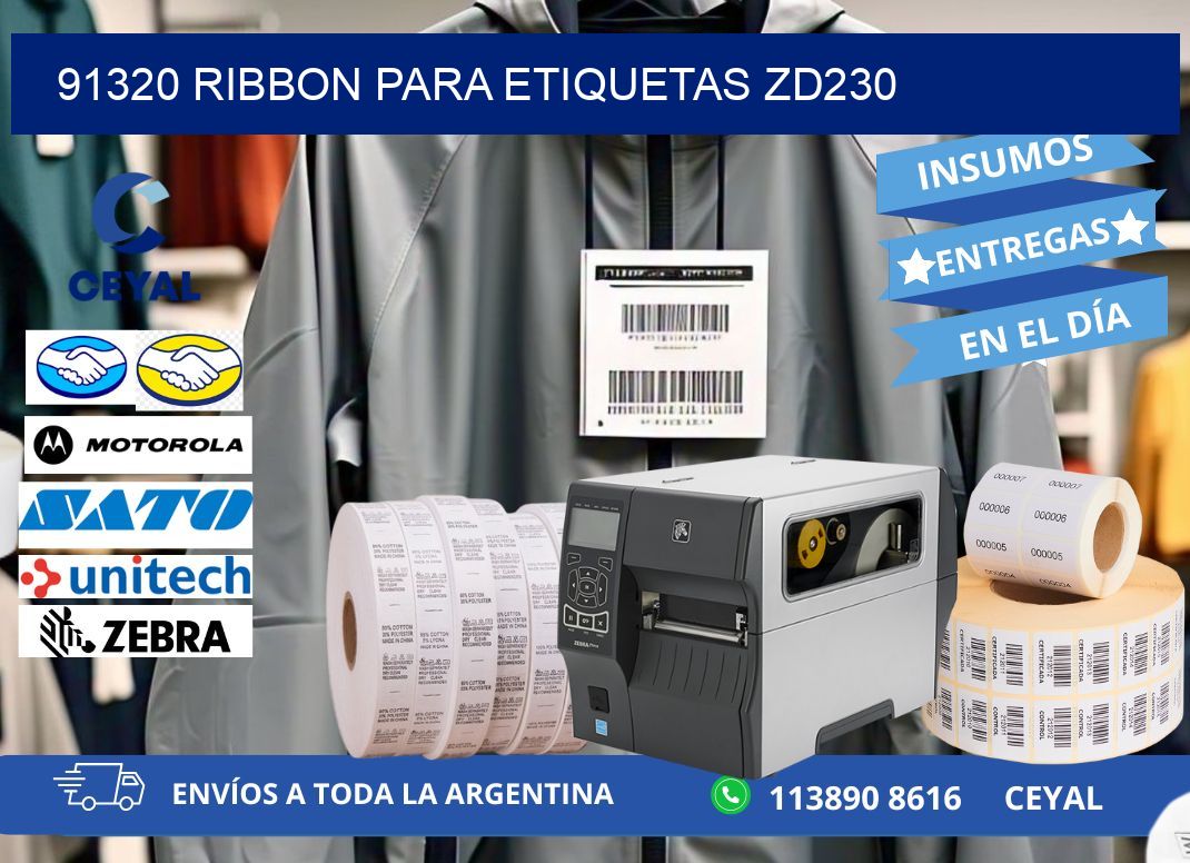 91320 ribbon para etiquetas zd230