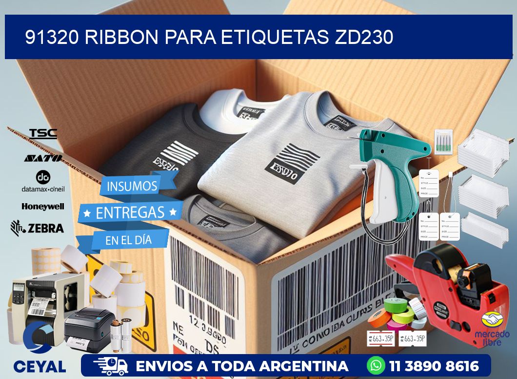 91320 ribbon para etiquetas zd230
