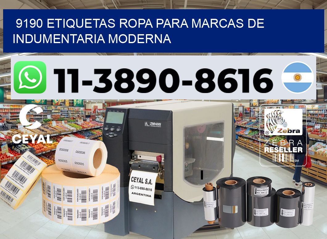 9190 Etiquetas ropa para marcas de indumentaria moderna
