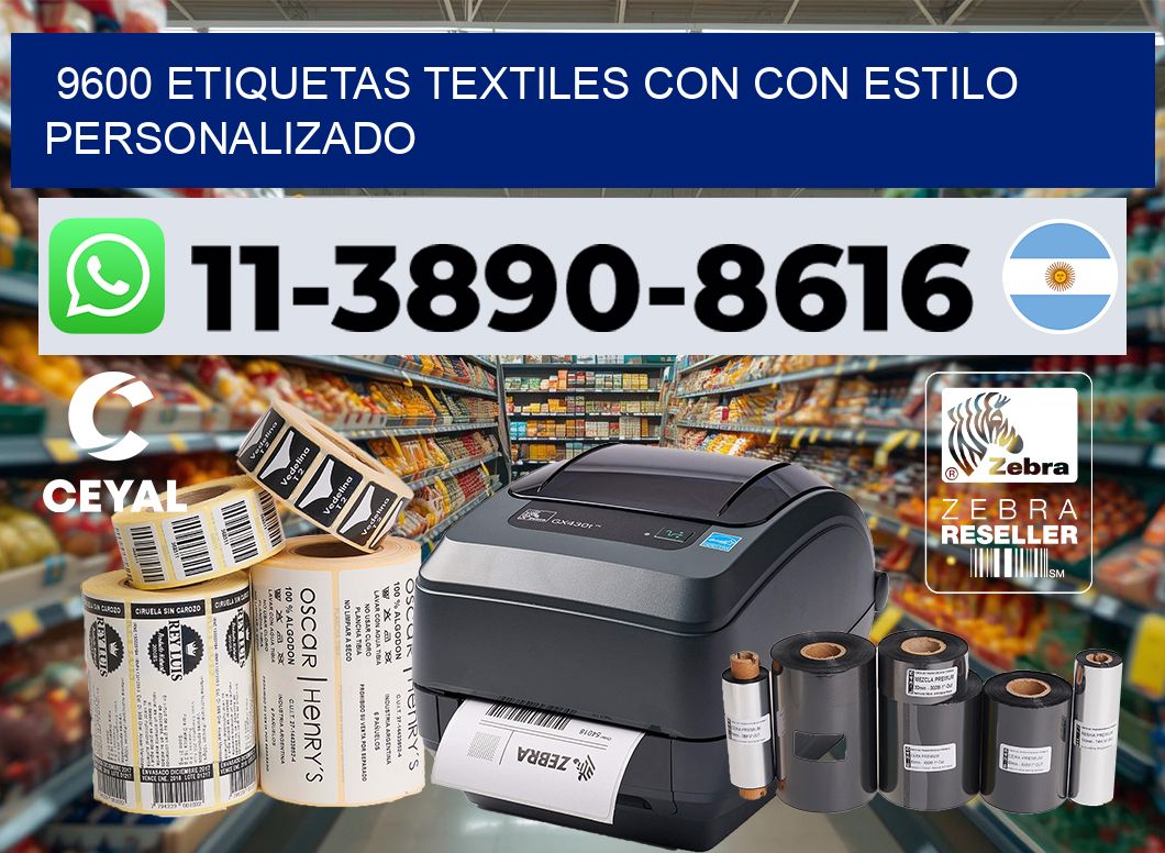 9600 Etiquetas textiles con con estilo personalizado