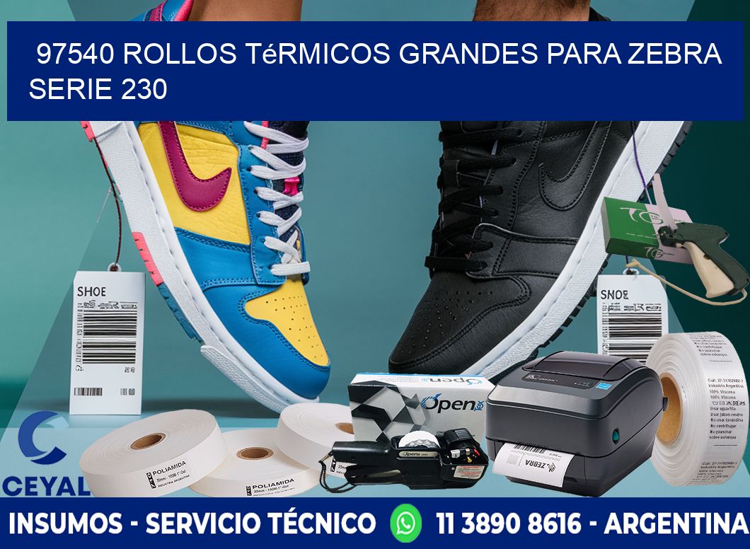 97540 rollos térmicos grandes para zebra serie 230