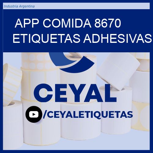 App comida 8670 etiquetas adhesivas