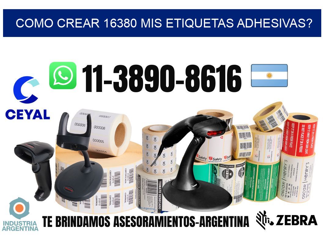 como crear 16380 mis etiquetas adhesivas?