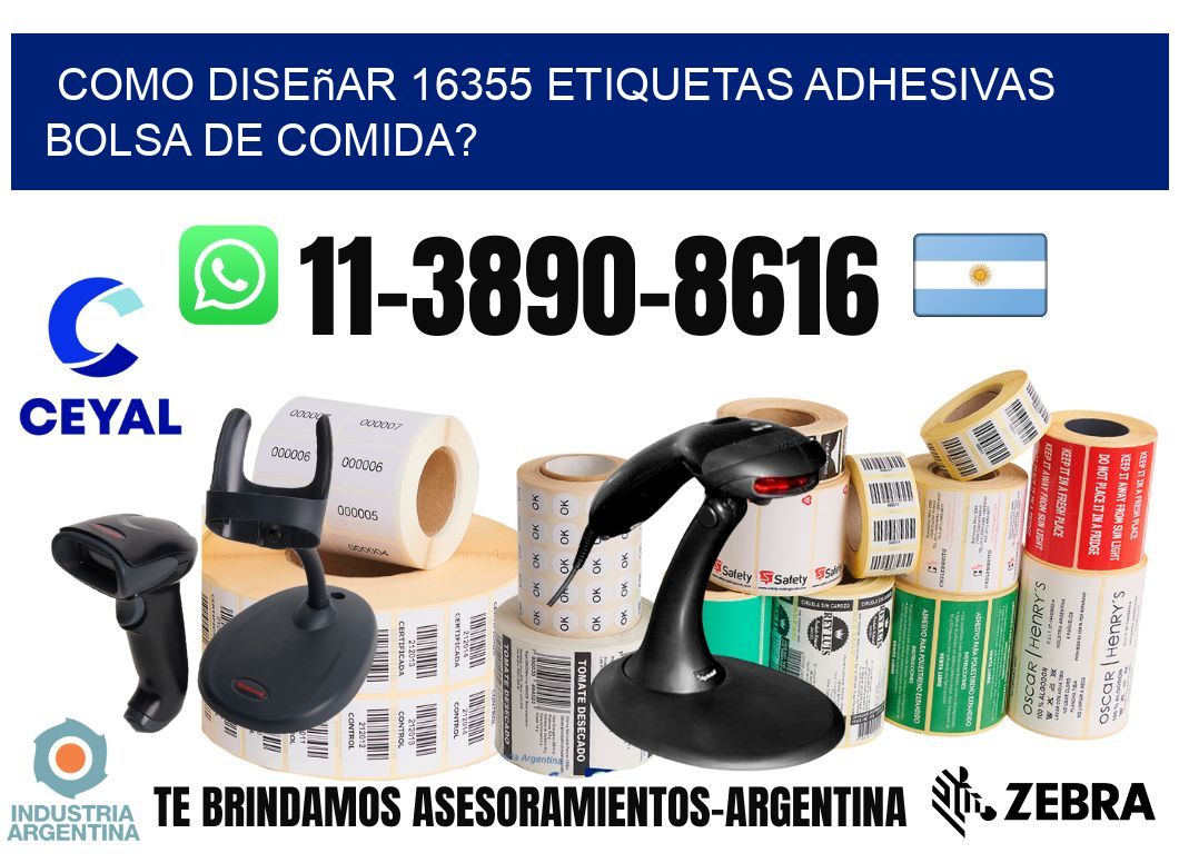 como diseñar 16355 etiquetas adhesivas bolsa de comida?
