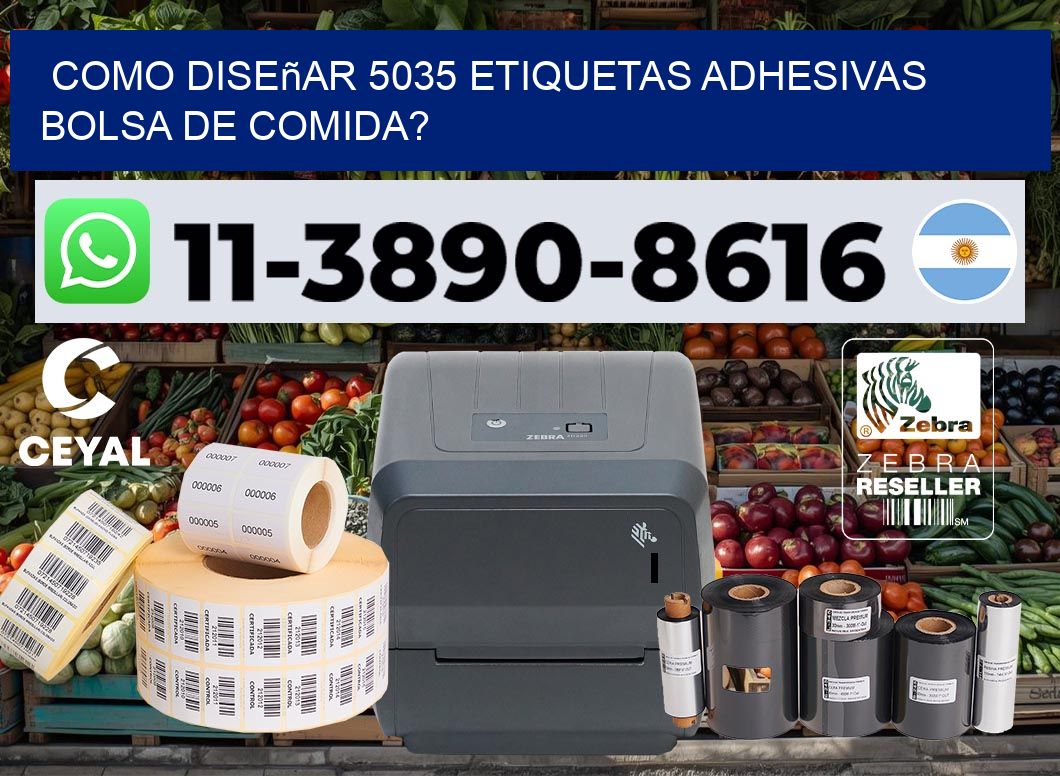 como diseñar 5035 etiquetas adhesivas bolsa de comida?
