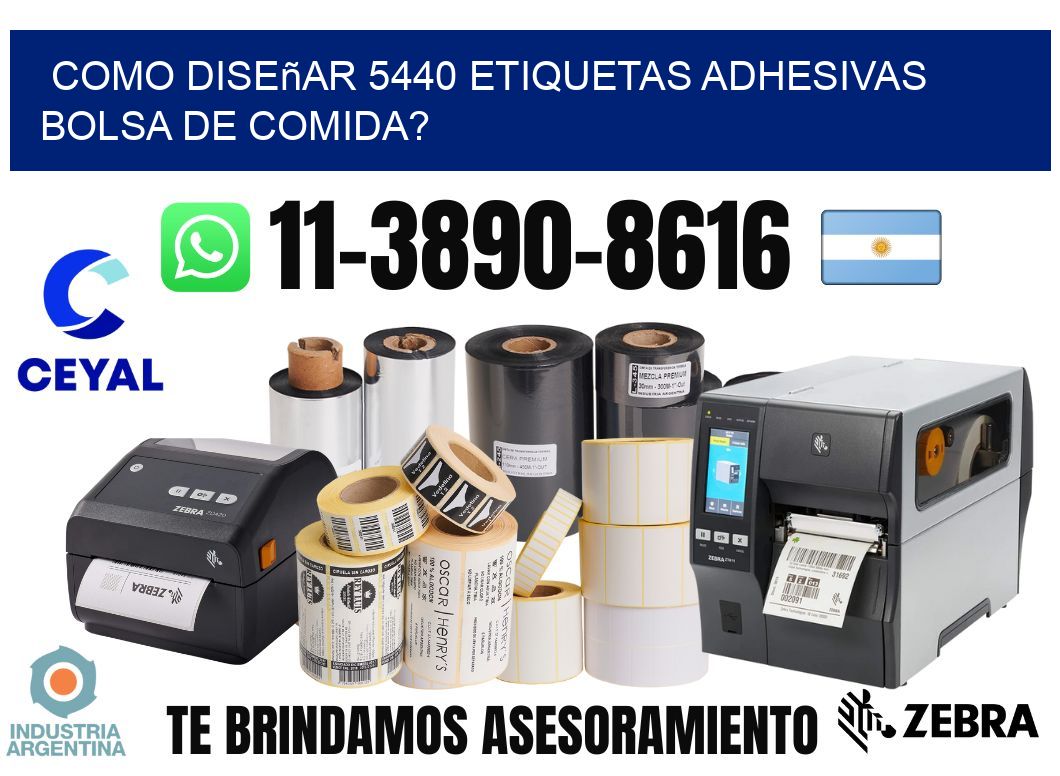 como diseñar 5440 etiquetas adhesivas bolsa de comida?
