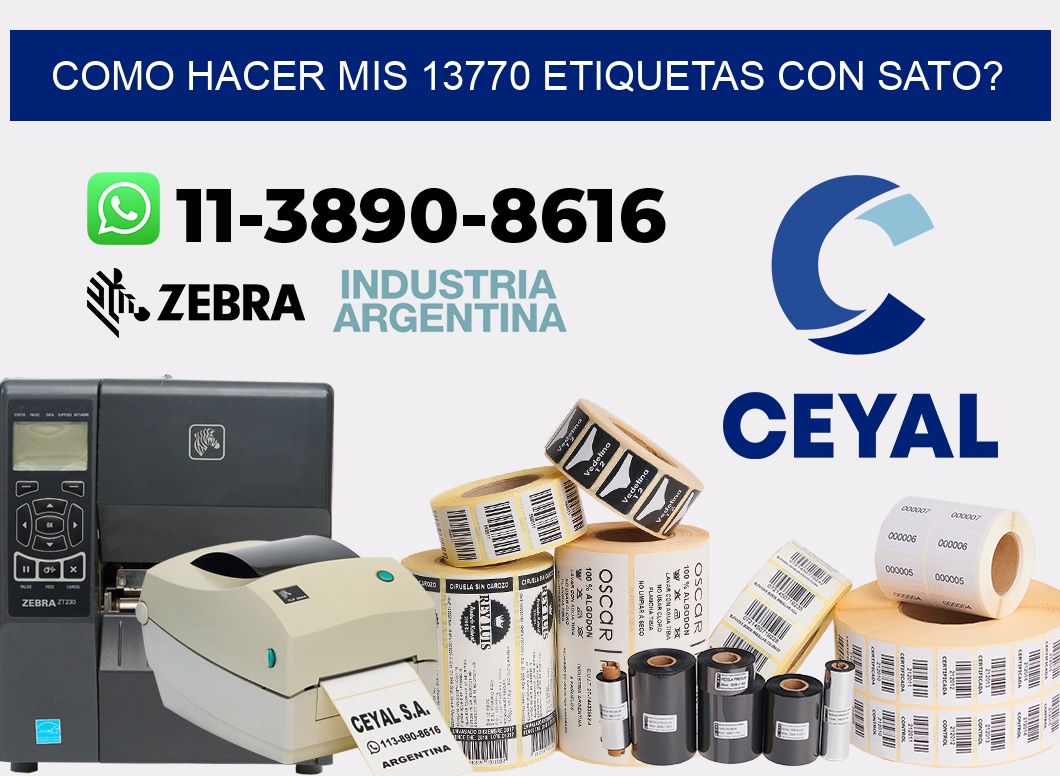como hacer mis 13770 etiquetas con sato?