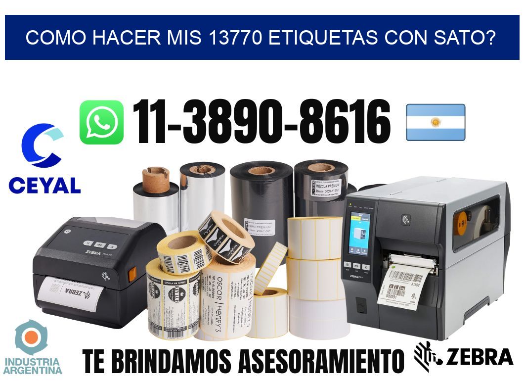 como hacer mis 13770 etiquetas con sato?