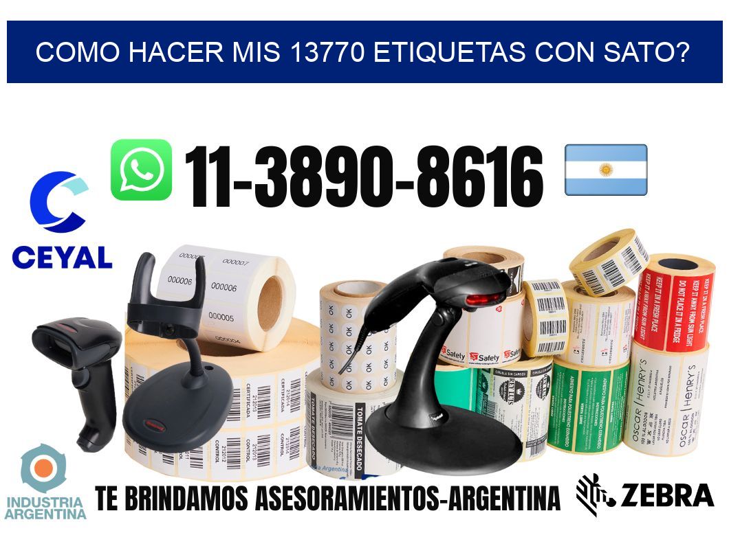 como hacer mis 13770 etiquetas con sato?