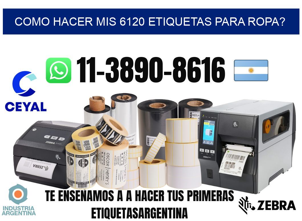 como hacer mis 6120 etiquetas para ropa?