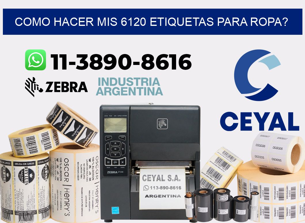 como hacer mis 6120 etiquetas para ropa?