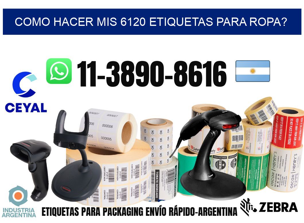 como hacer mis 6120 etiquetas para ropa?