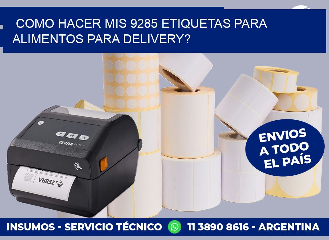 como hacer mis 9285 etiquetas para alimentos para delivery?