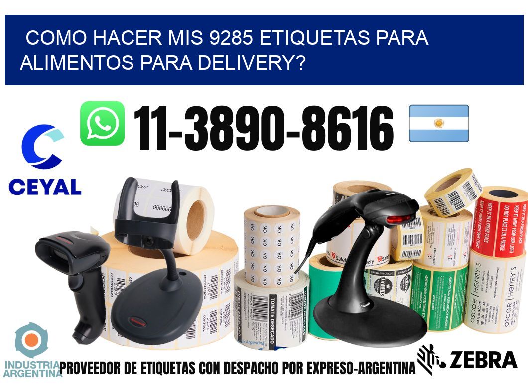 como hacer mis 9285 etiquetas para alimentos para delivery?