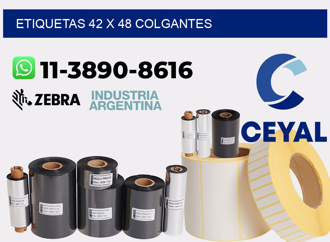 etiquetas 42 x 48 colgantes