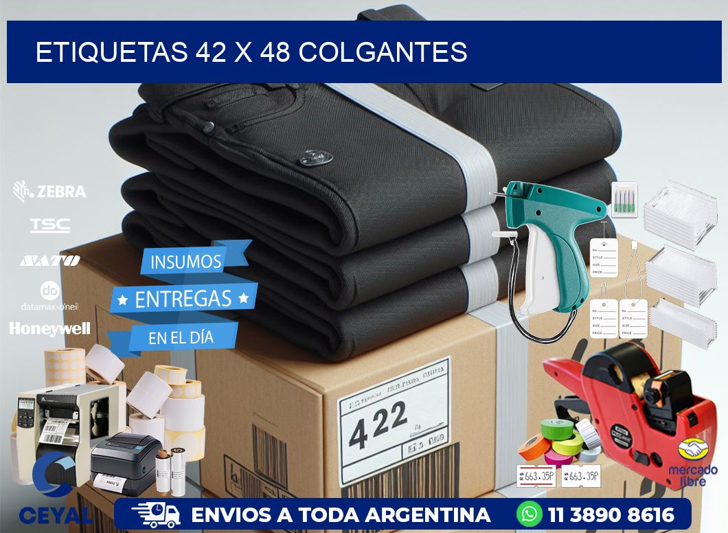 etiquetas 42 x 48 colgantes