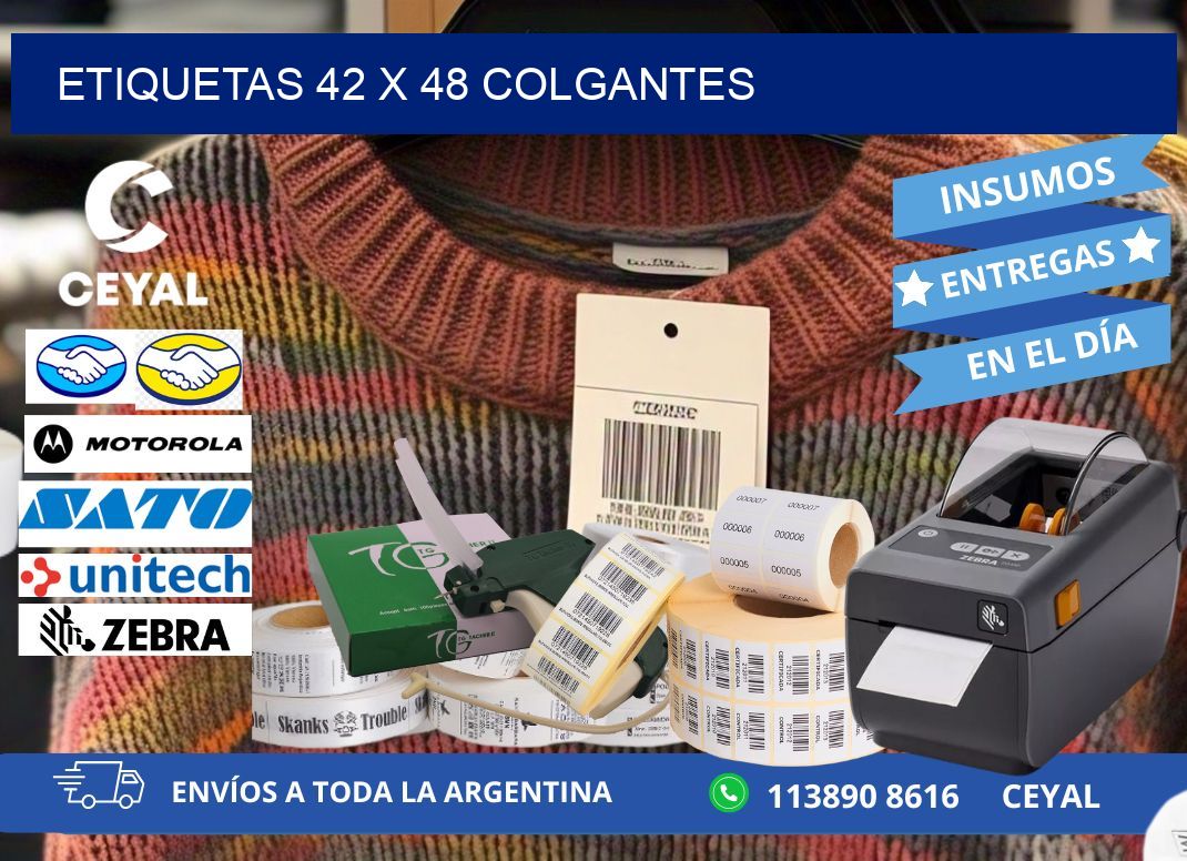 etiquetas 42 x 48 colgantes