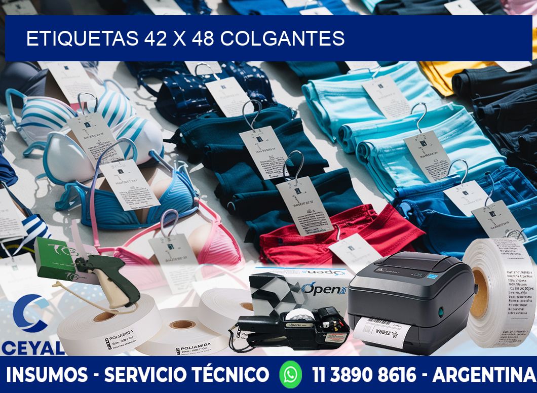 etiquetas 42 x 48 colgantes