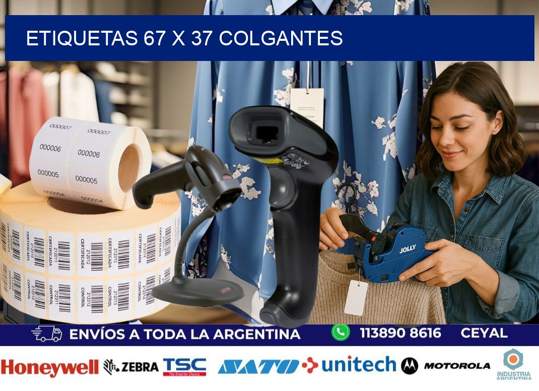 etiquetas 67 x 37 colgantes