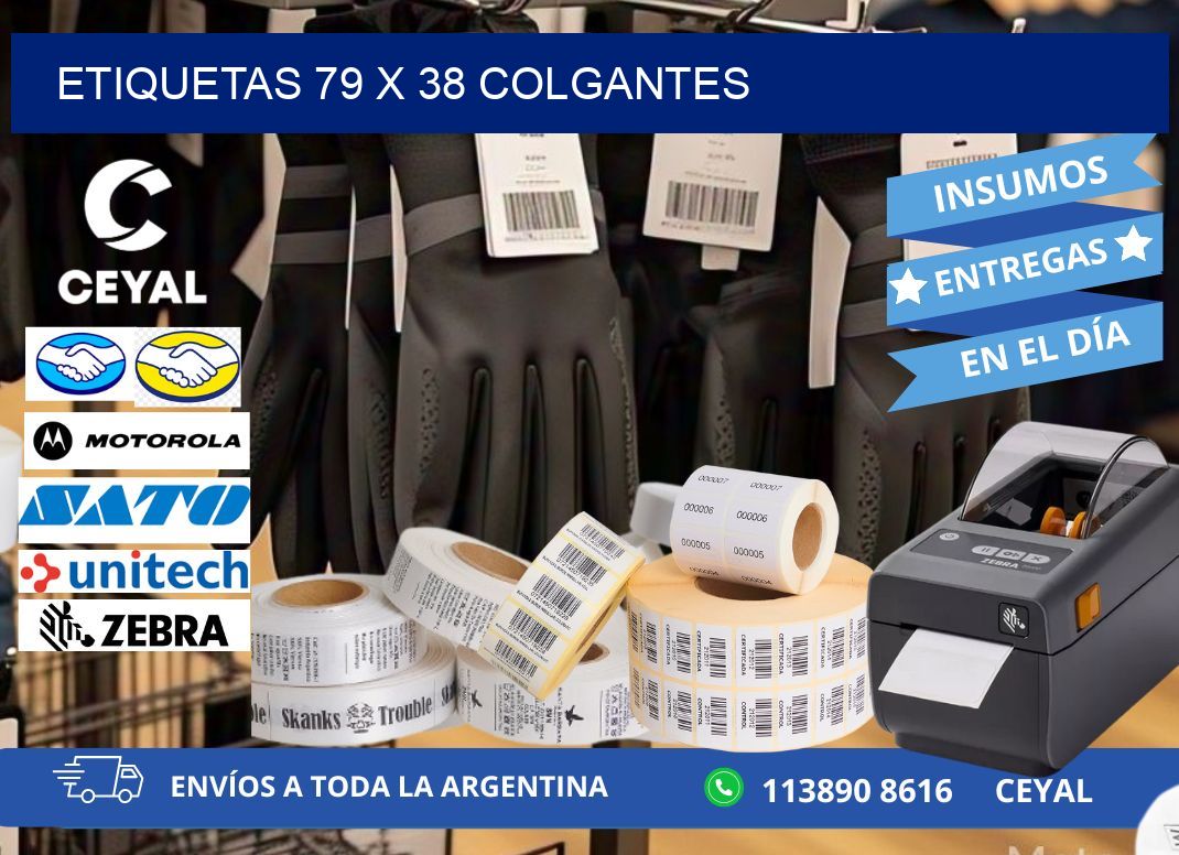 etiquetas 79 x 38 colgantes