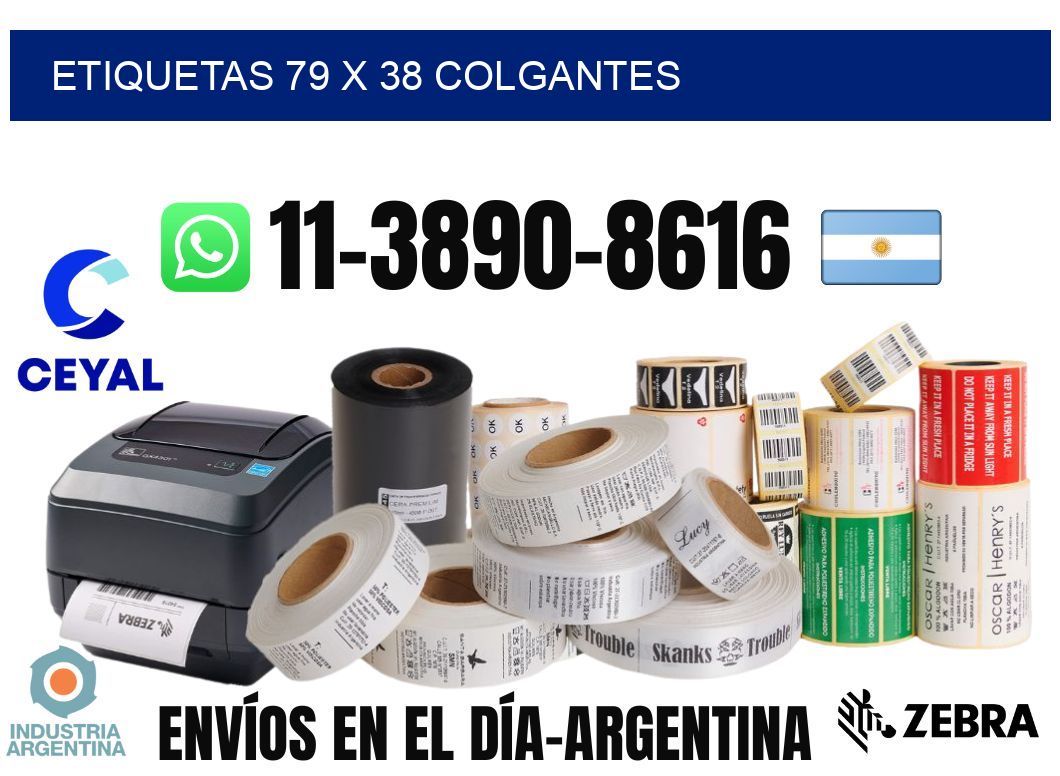 etiquetas 79 x 38 colgantes
