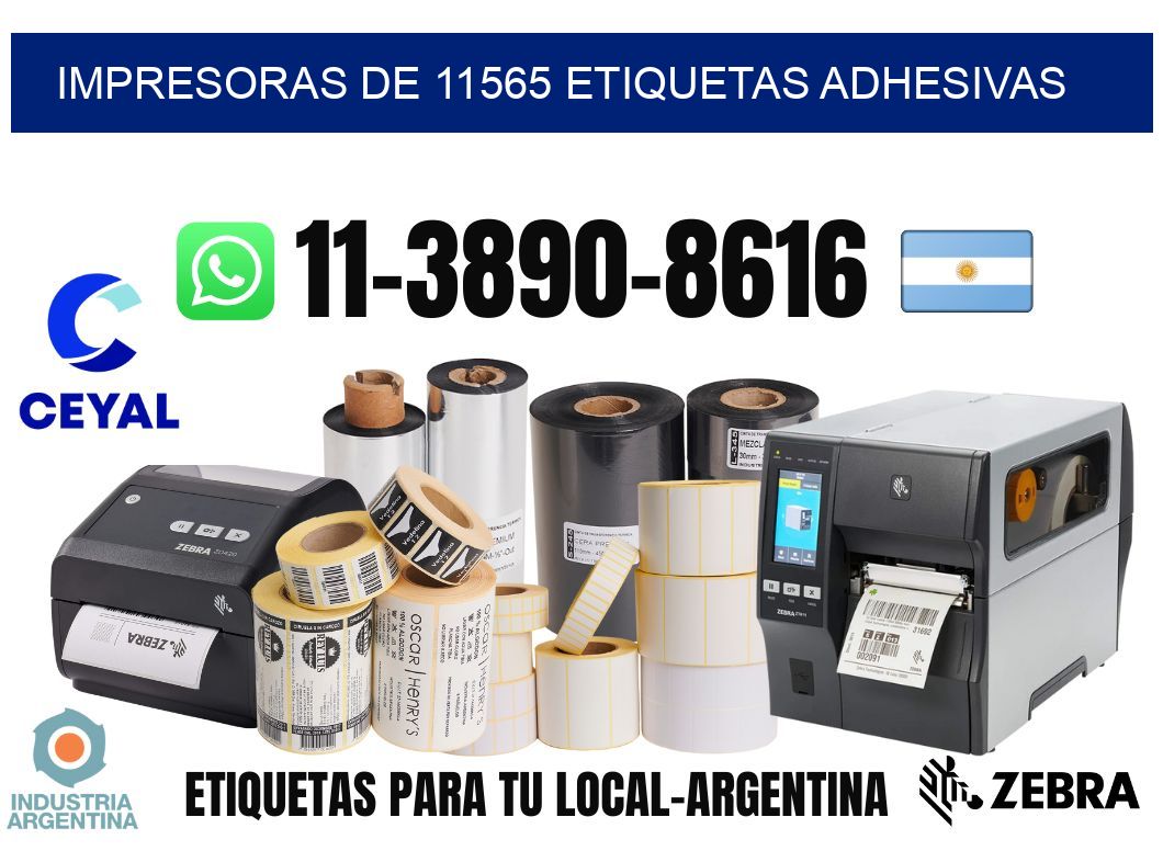 impresoras de 11565 etiquetas adhesivas