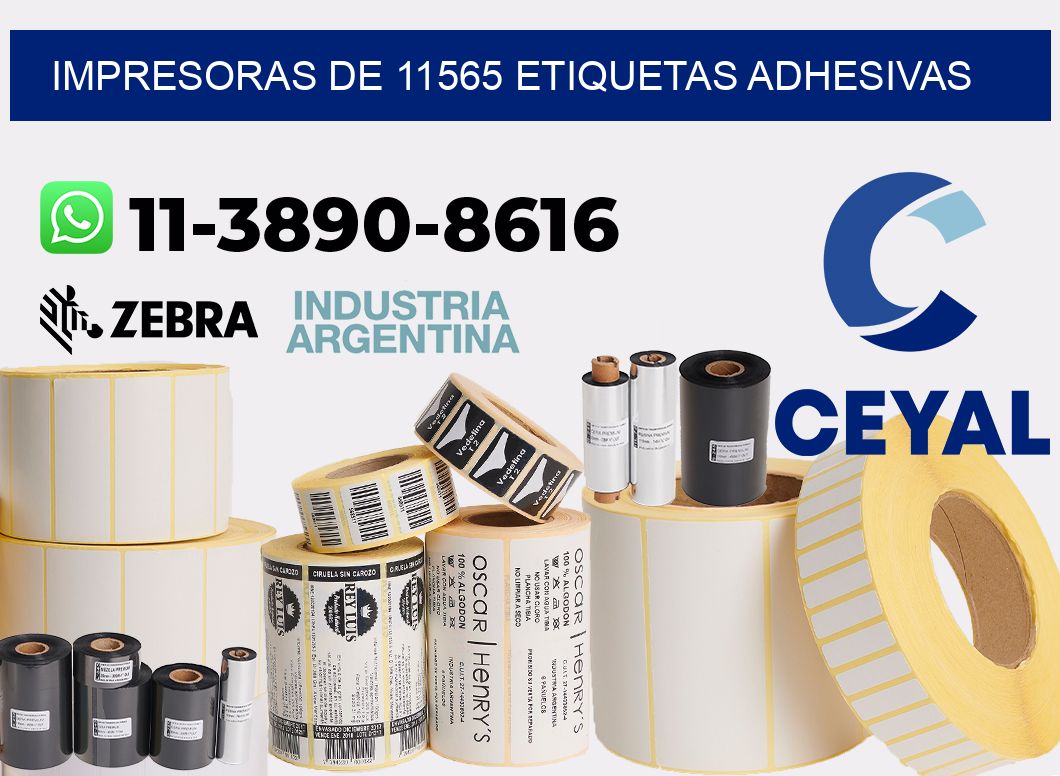 impresoras de 11565 etiquetas adhesivas