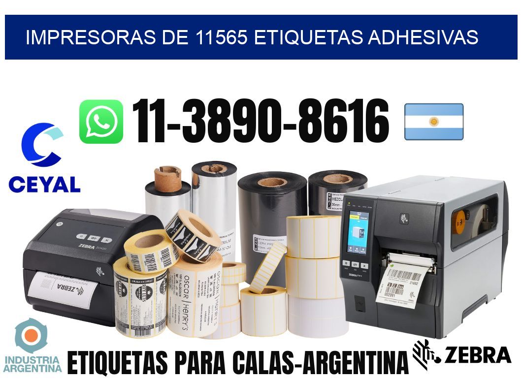 impresoras de 11565 etiquetas adhesivas