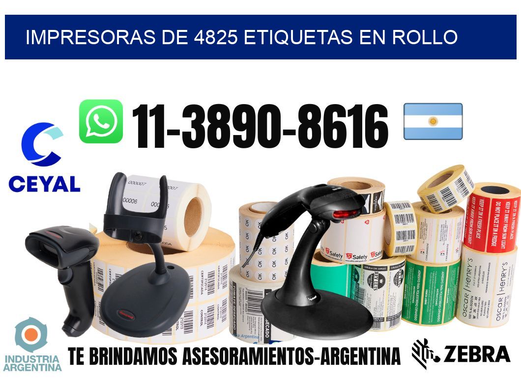 impresoras de 4825 etiquetas en rollo