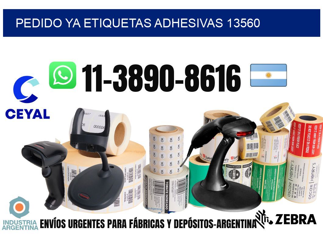 pedido ya etiquetas adhesivas 13560