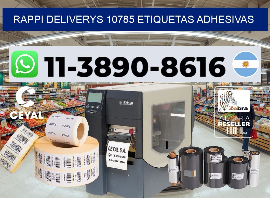 rappi deliverys 10785 etiquetas adhesivas