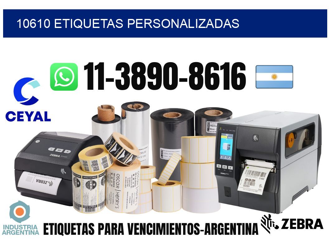 10610 etiquetas personalizadas