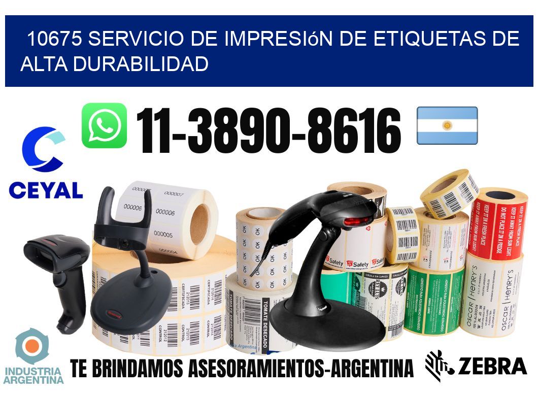 10675 Servicio de impresión de etiquetas de alta durabilidad