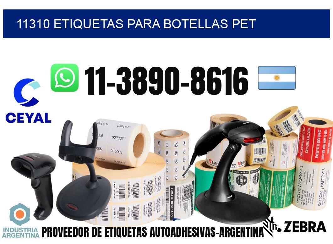11310 Etiquetas para botellas PET
