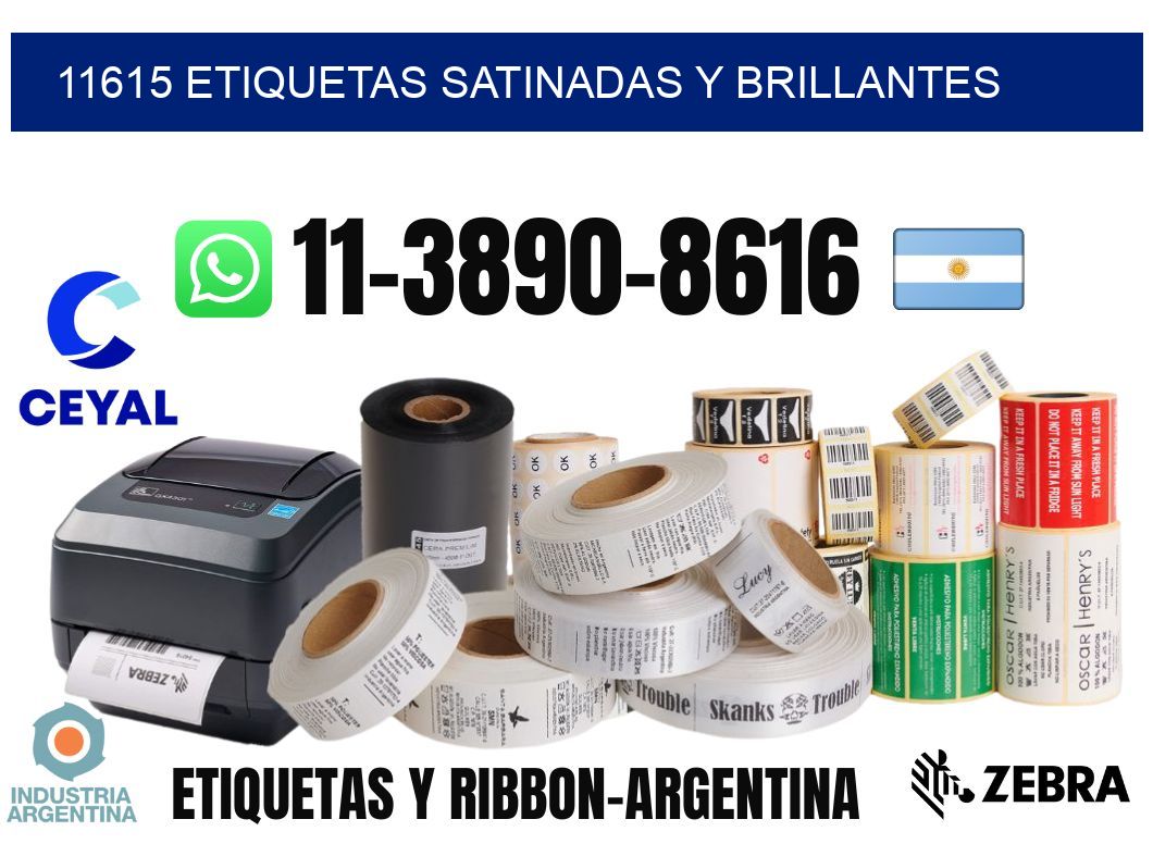 11615 Etiquetas satinadas y brillantes