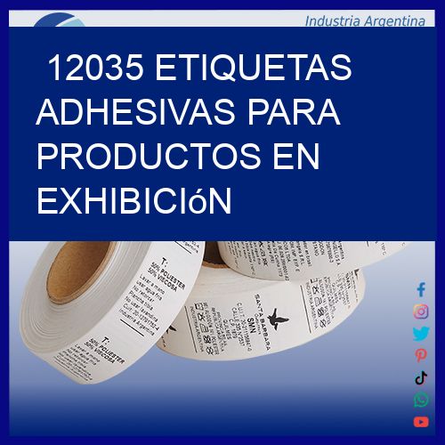 12035 Etiquetas adhesivas para productos en exhibición