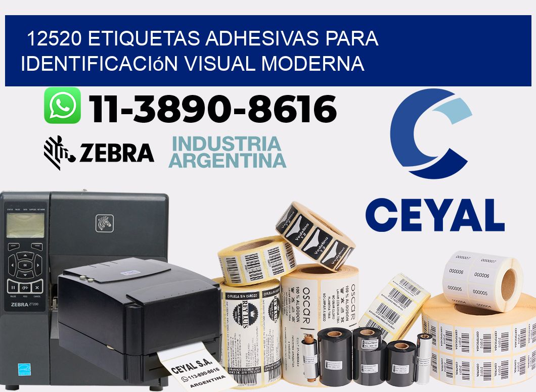 12520 Etiquetas adhesivas para identificación visual moderna