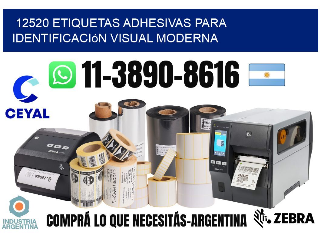 12520 Etiquetas adhesivas para identificación visual moderna