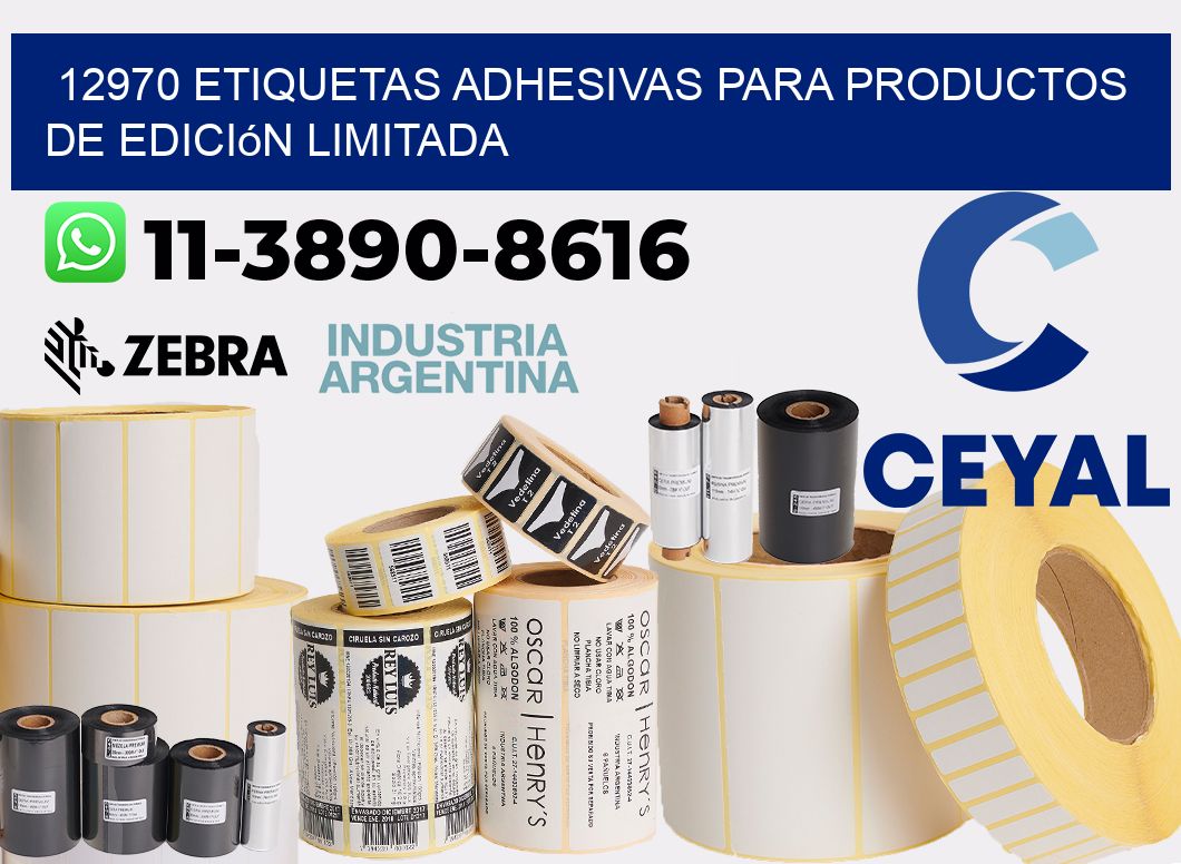 12970 Etiquetas adhesivas para productos de edición limitada