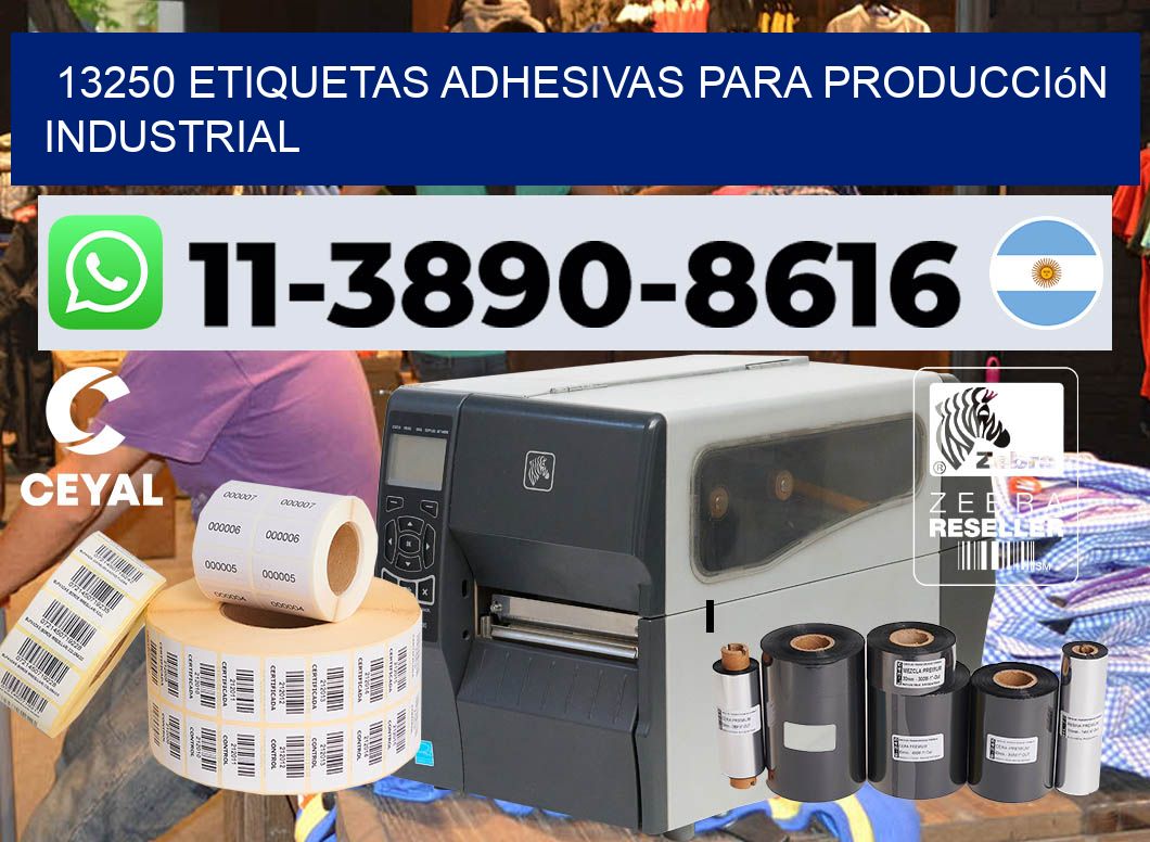13250 Etiquetas adhesivas para producción industrial