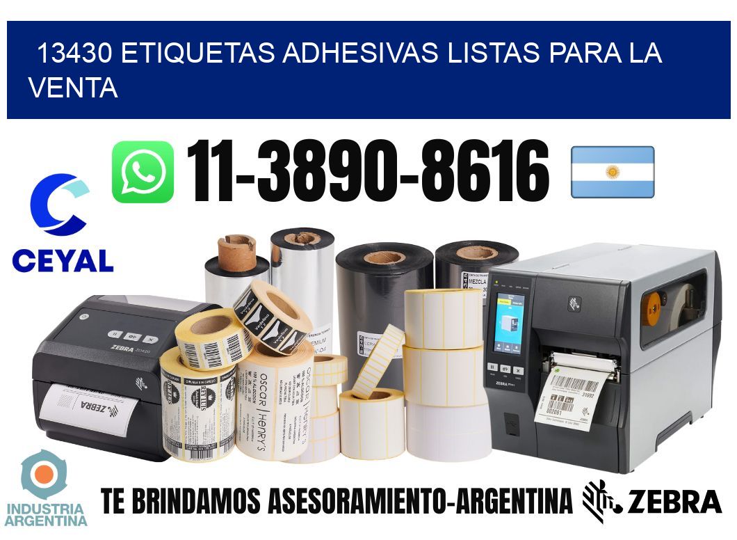 13430 Etiquetas adhesivas listas para la venta
