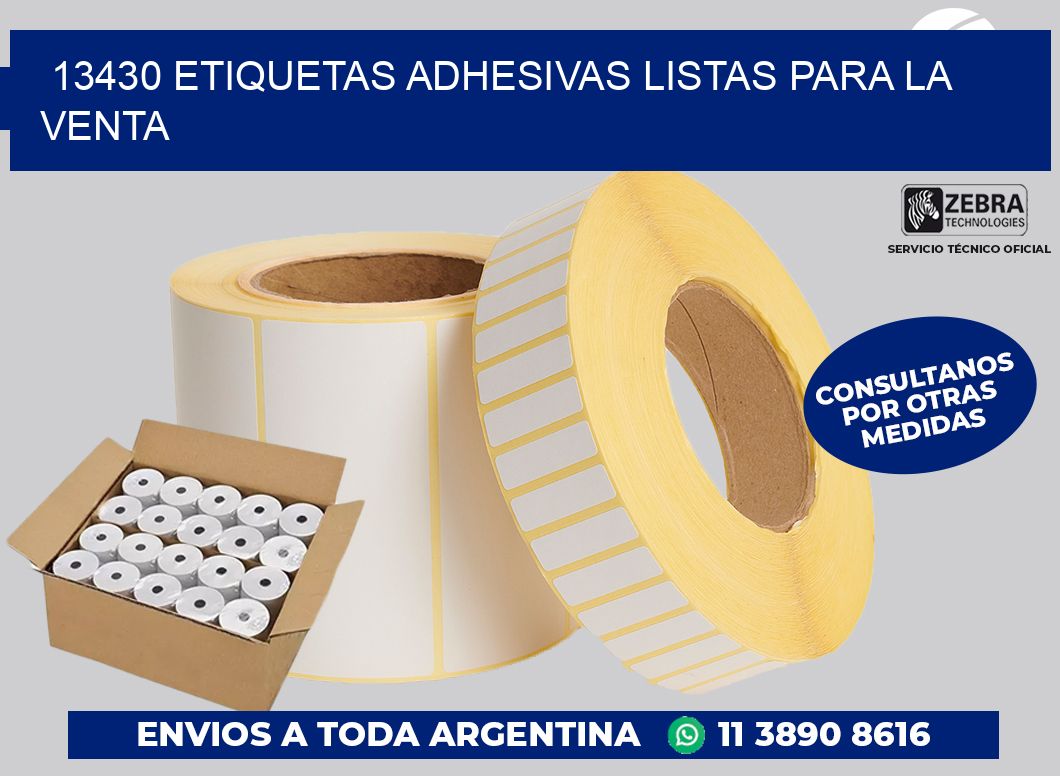 13430 Etiquetas adhesivas listas para la venta
