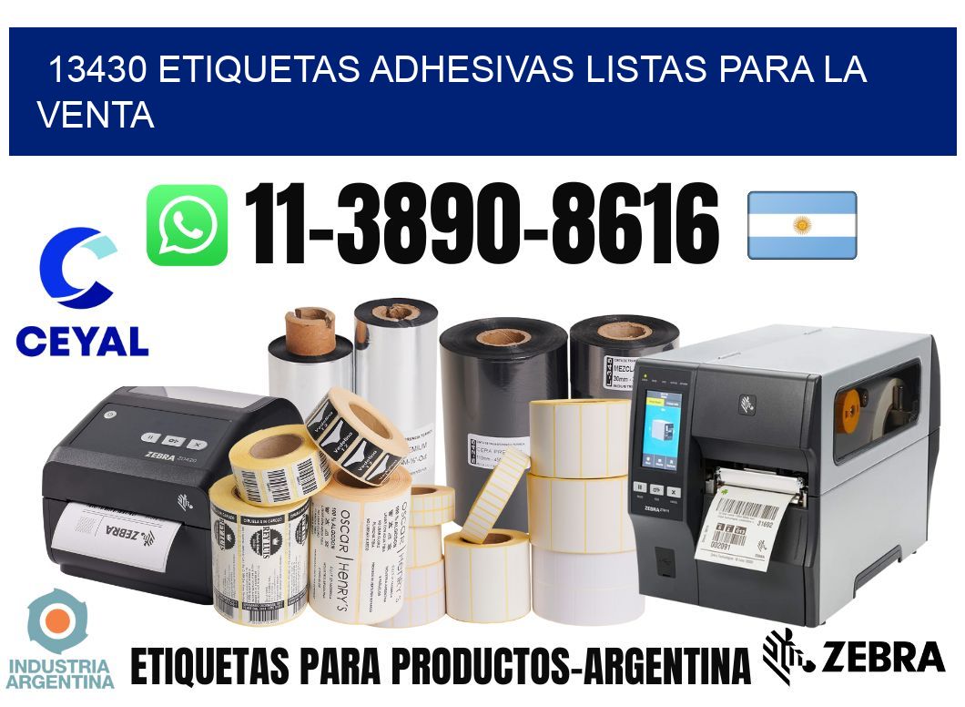13430 Etiquetas adhesivas listas para la venta