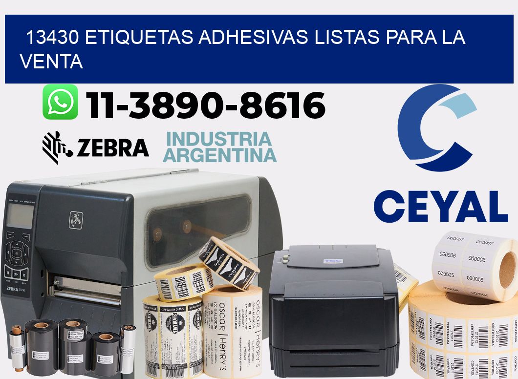 13430 Etiquetas adhesivas listas para la venta
