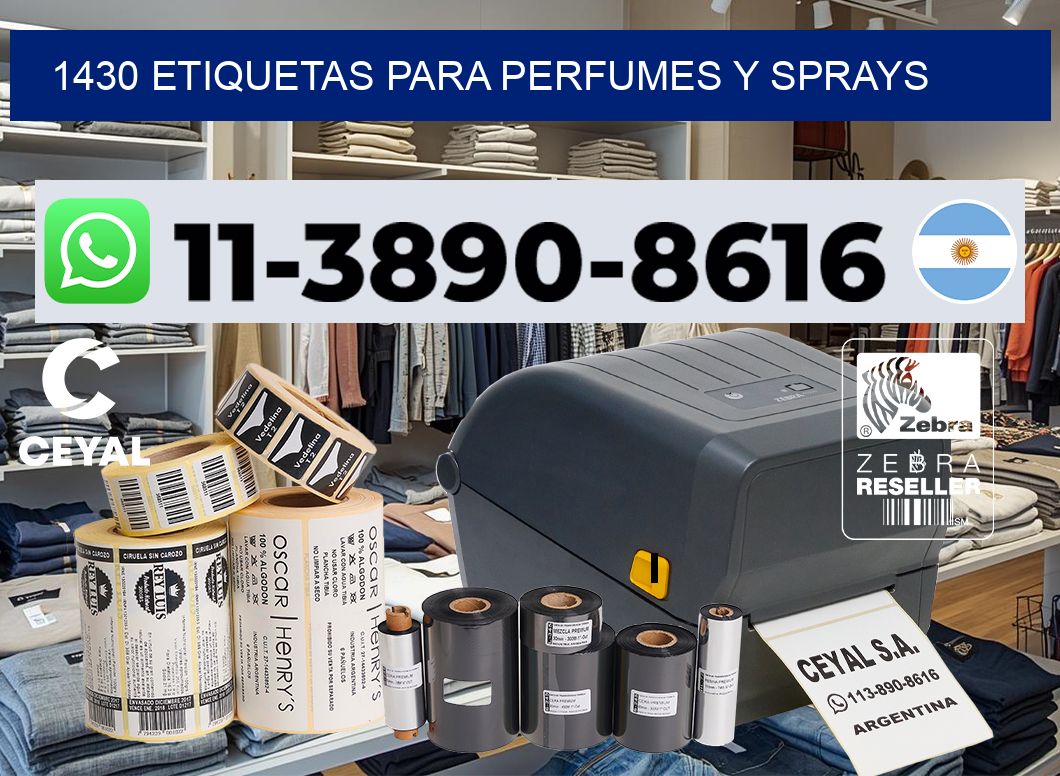 1430 Etiquetas para perfumes y sprays