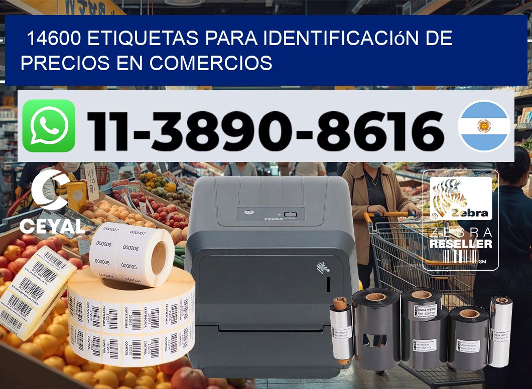 14600 Etiquetas para identificación de precios en comercios