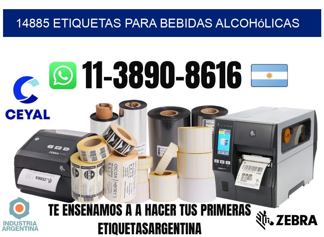 14885 Etiquetas para bebidas alcohólicas
