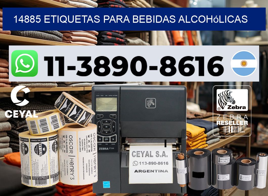 14885 Etiquetas para bebidas alcohólicas