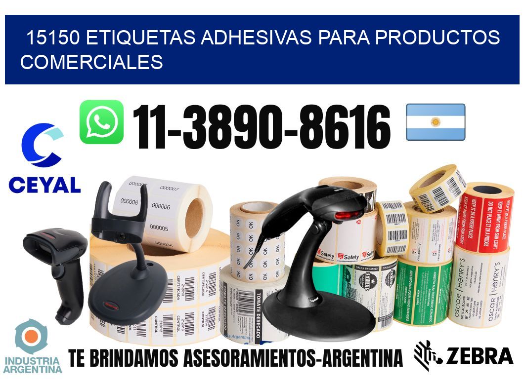 15150 Etiquetas adhesivas para productos comerciales