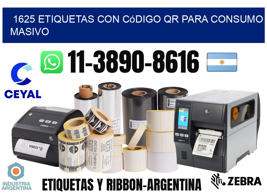 1625 Etiquetas con código QR para consumo masivo